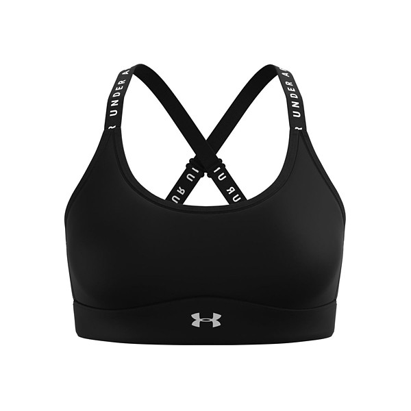 Women's Under Armour Infinity Mid Covered Sports Bra Small Black