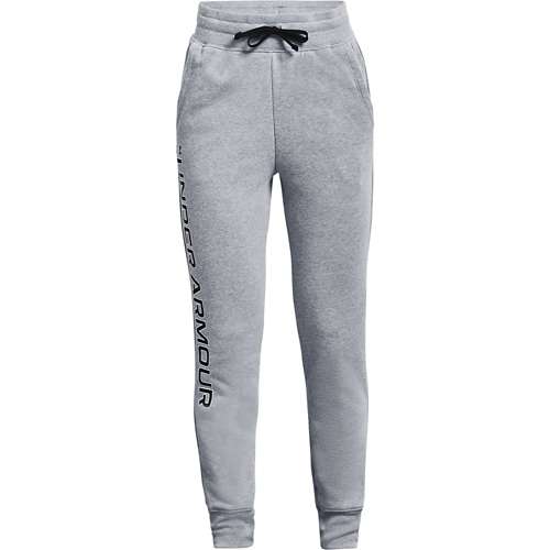 Under Armour Rival Fleece Joggers for Ladies - Steel Medium  Heather/Black/Black - XXL