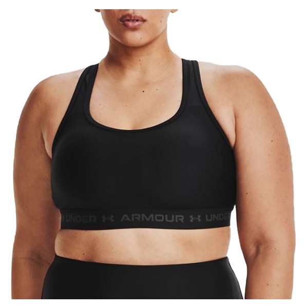 Women's Under Armour Mid Crossback Sports Bra 3X Black