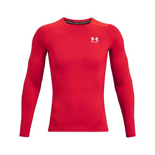 Under Armour Men's HeatGear Compression Short-Sleeve/ wine red