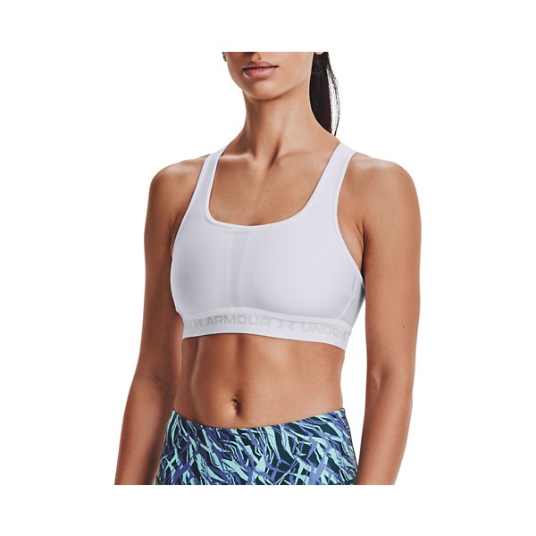 Women's Under Armour Crossback Mid Sports Bra Small White