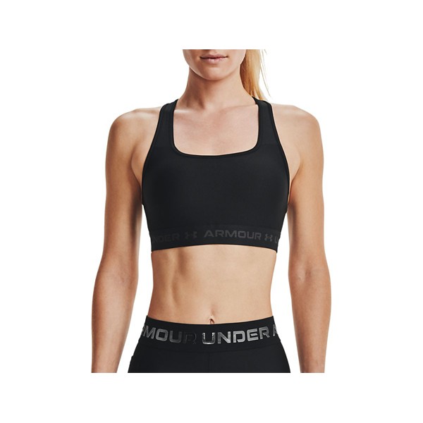 Women's Under Armour Crossback Mid Sports Bra Large Black