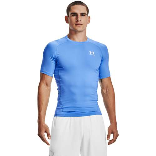 Under Armour Men's Heatgear Armour Short Sleeve Shirt, Carolina Blue, Size: Medium