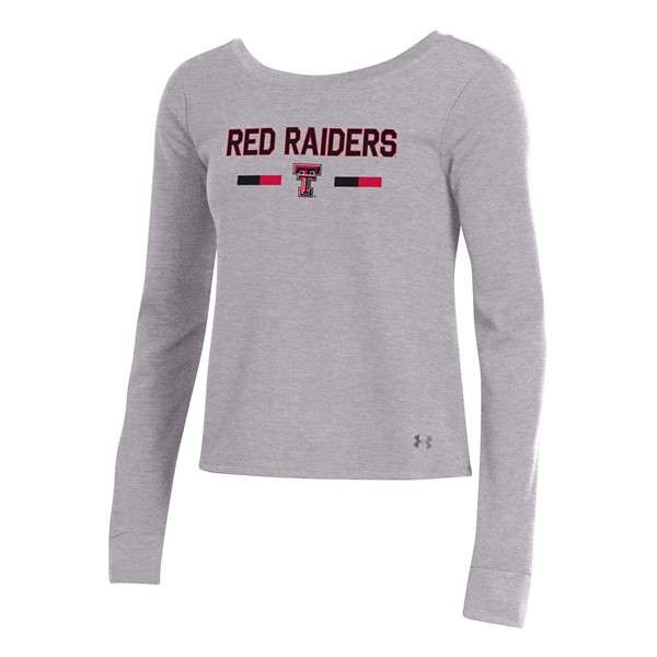 Under Armour Women's Texas Tech Red Raiders Double Knit Jersey Crossback Crewneck Sweatshirt product image