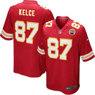 Travis Kelce Signed Kansas City Yellow Large Football Jersey