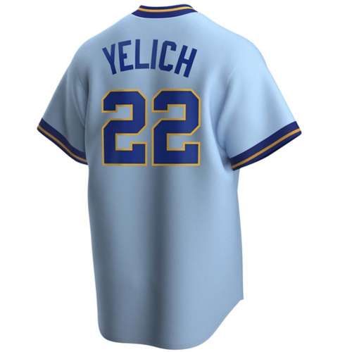 Nike Milwaukee Brewers Christian Yelich #22 Cooperstown Jersey