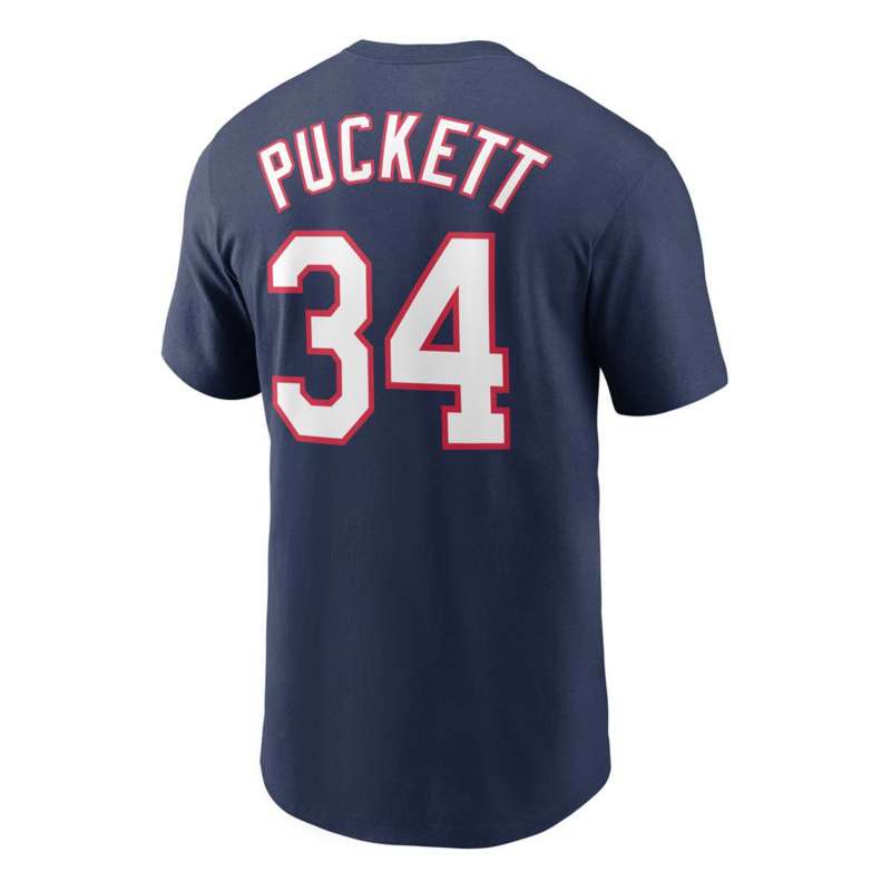 Nike Minnesota Twins Kirby Puckett #34 Name & Number T-Shirt