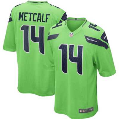 Nike Men's Seattle Seahawks DK Metcalf #14 White Game Jersey