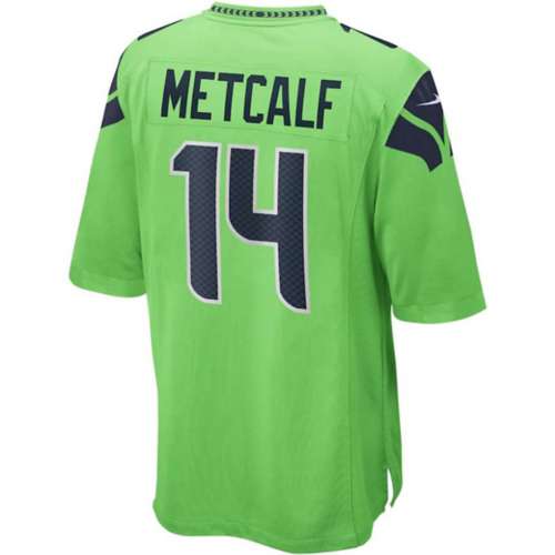 Men's Nike Dk Metcalf Neon Green Seattle Seahawks Game Jersey
