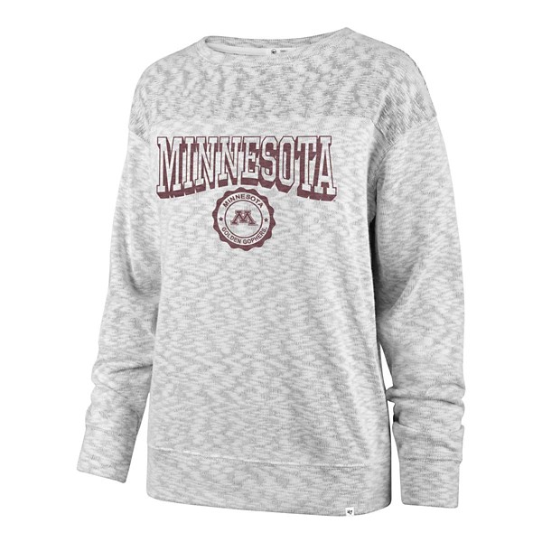 47 Brand Women's Minnesota Golden Gophers Ivy Block Crewneck Sweatshirt product image