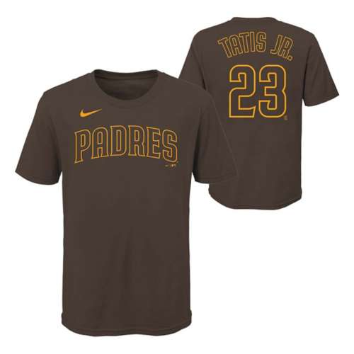 Youth Nike Fernando Tatis Jr. Brown San Diego Padres Player Name & Number T-Shirt