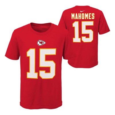 Youth Kansas City Chiefs Patrick Mahomes Red Mainliner Player Name & Number  T-Shirt