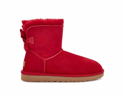 red uggs with rope bow