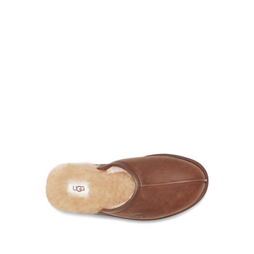Men's UGG Scuff Leather Slippers - Primary Image