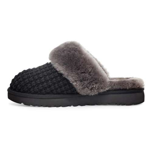 Womens ugg slippers black hot sale