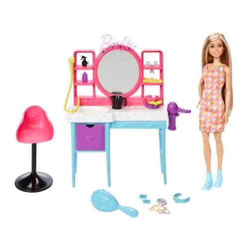 Barbie Doll Head For Hair Styling Toys, Hair Salon Toy Kit And