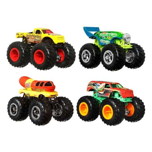 Hot Wheels Monster Trucks Will Trash It All (Blue & Yellow)Die-Cast Vehicle  1:64 Scale - Wheel Cool