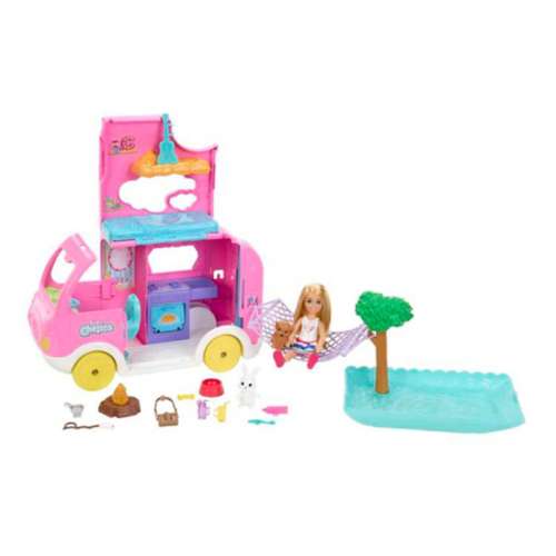 Barbie Camper Playset With Barbie Accessories, Pool And Furniture