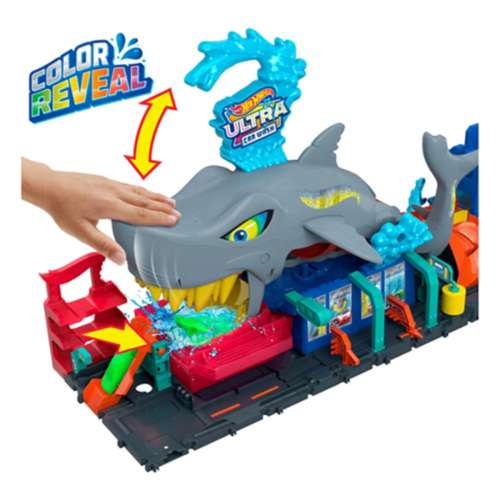 Hot Wheels City Ultra Shark Car Wash with Color Reveal