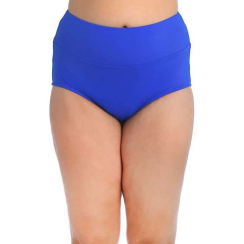 Women's Maxine Plus Size Solid Wide Band Full Pant Swim Bottoms