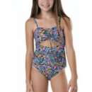 Girls' Hobie Dainty Cut Out One Piece Swimsuit