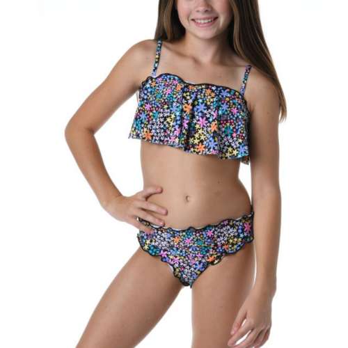 Girls' Hobie Dainty Ruffle Swim Bikini Set