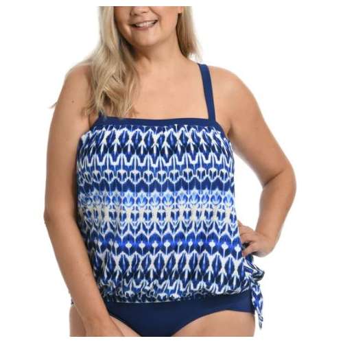 Women's Maxine Plus Size Bandeau Blouson Swim Tankini