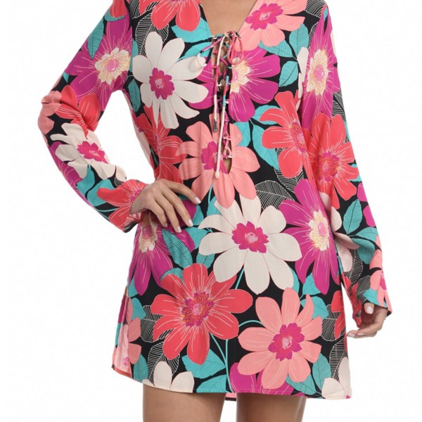 Women's La Blanca Full Bloom V-Neck Dress Swim Cover Up product image