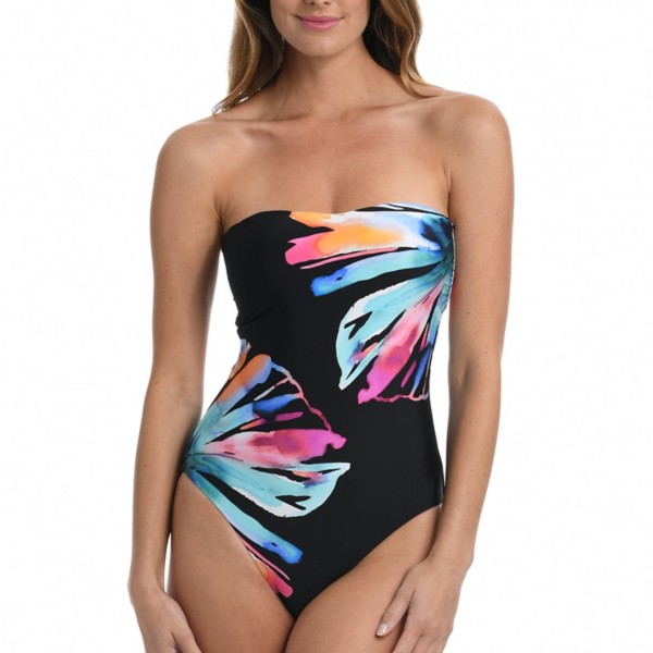 Women's La Blanca Prism Palm Bandeau Mio One-Piece product image