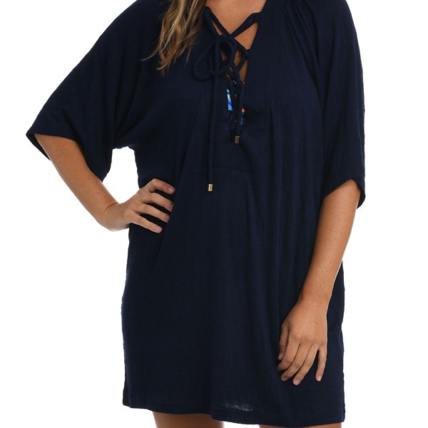 Women's 24th & Ocean Lace Up Dress Swim Cover Up product image