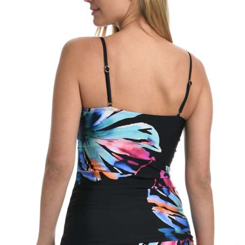 Women's La Blanca Bandeau Cinch Side Swim Tankini