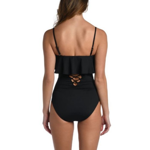 Ruffle bandeau one piece swimsuit hotsell