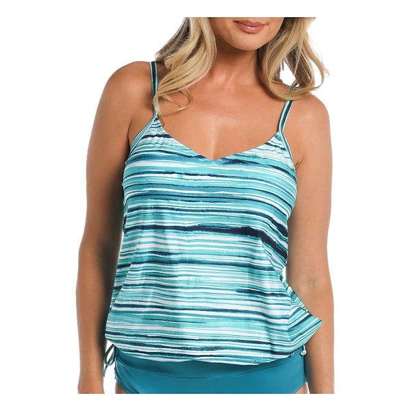 Women's 24th & Ocean Seaside Breeze V-Neck Tankini product image
