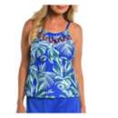 Women's 24th & Ocean Swirl Front Beach Swim Tankini