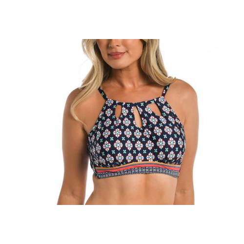 Women's 24th & Ocean High Neck Cutout Swim Bikini Top