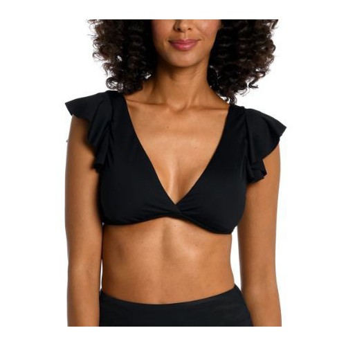 Women s La Blanca Ruffle Sleeve Swim Bikini Top
