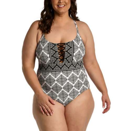 Women's La Blanca Plus Size Breeze Strappy Back One Piece Swimsuit