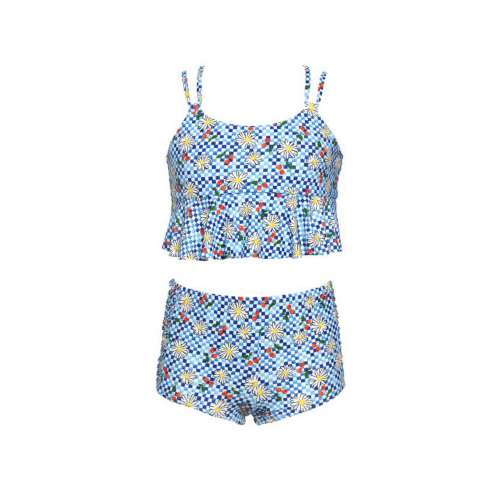 Girls' Hobie Flounce Midkini Set Swim Tankini Set