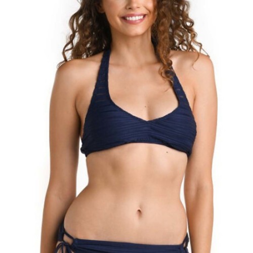 Women's La Blanca Fluid Lines Halter Bra Swim Bikini Top