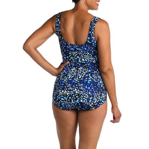Women's Maxine Electric Safari Spa Shirred Front One Piece Swimsuit