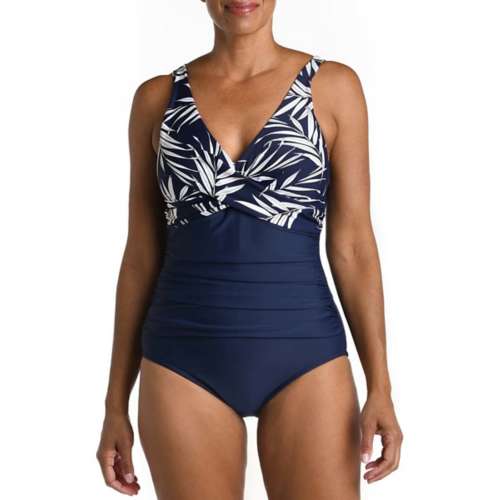 Women's Maxine Midnight Orchid Wrap Front One Piece Swimsuit