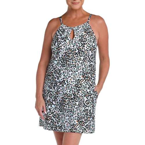 Women's 24th & Ocean High Neck Shift Dress Swim Cover Up