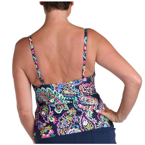 Women's 24th & Ocean Paisley Tiered Swim Tankini - Primary Image