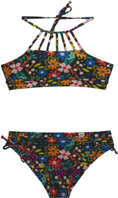 Girls' Hobie High Neck Flower Swim Bikini Set