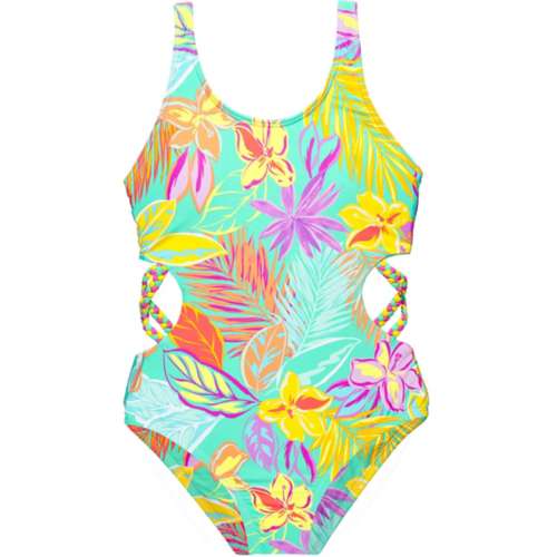 Girls' Hobie Maui Pop Keyhole One Piece Swimsuit