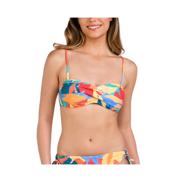 Women's La Blanca Island Goddess Twist Bandeau Swim Bikini Top Contemporary 16 Fantasy Resort