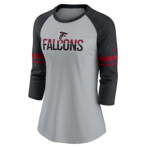 Atlanta Falcons Nike Throwback Raglan Long Sleeve T-Shirt - Red/Black