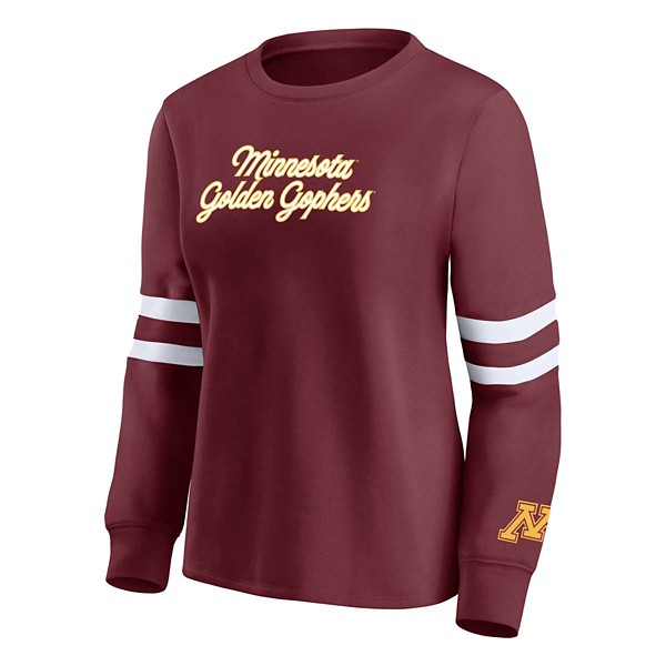 Fanatics Women's Minnesota Golden Gophers Sleeve Strip Crewneck Sweatshirt product image