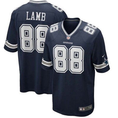 Customized Womens Blinged Football PRO-STYLE Navy/White Jersey, CeeDee Lamb,#88