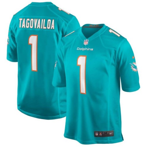 Men s Nike Tua Tagovailoa Aqua Miami Dolphins Game Jersey XL